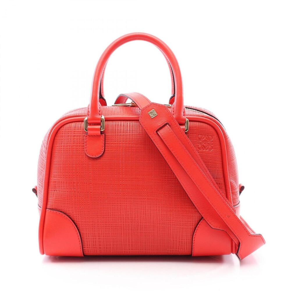 Loewe Amazona 75 2-Way Handbag, Leather, Women's, Red